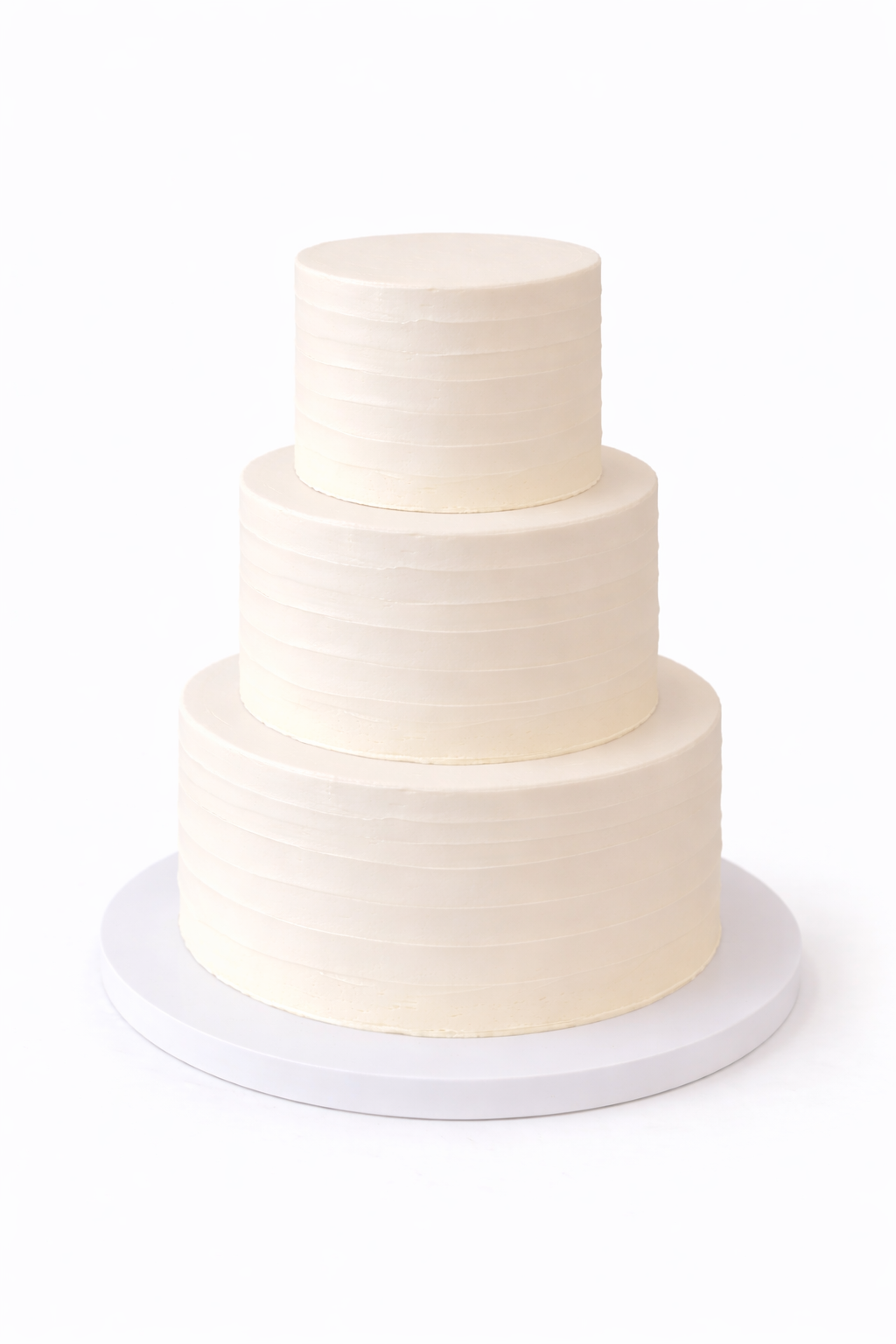 Plain white three tier cake