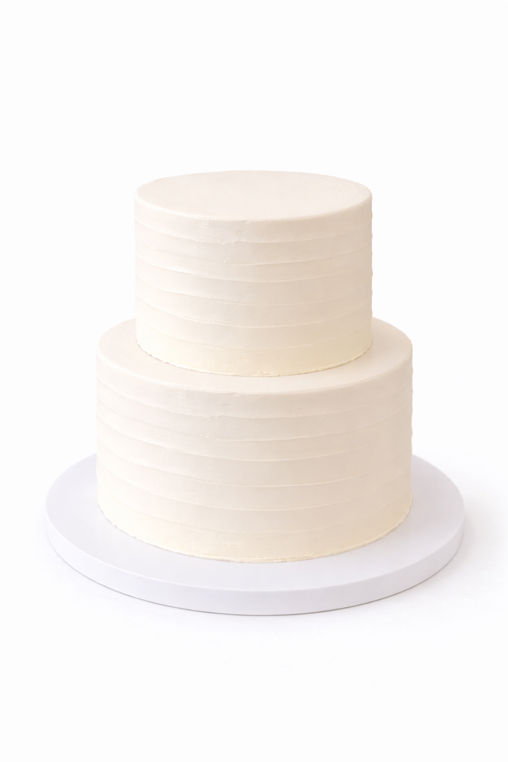 Plain white two tier cake