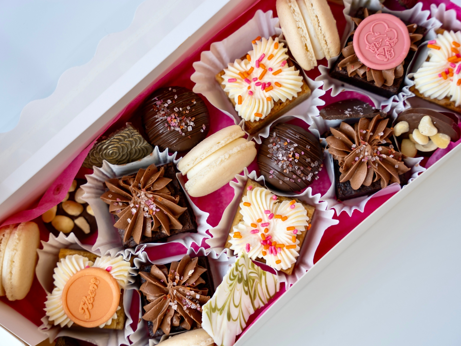 A shareable dessert spread